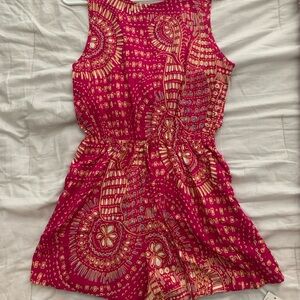 Cupshe Pink and Orange Patterned Romper
